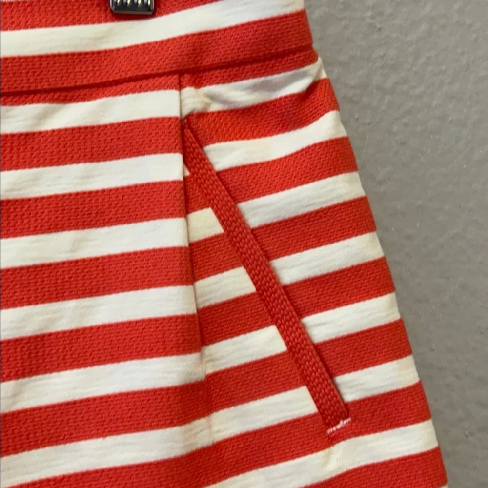 J. Crew Orange and White Stripe Women's Shorts